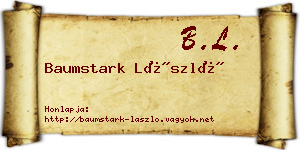 Baumstark László névjegykártya