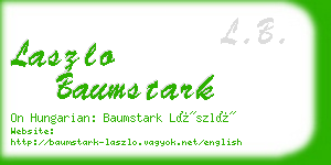 laszlo baumstark business card